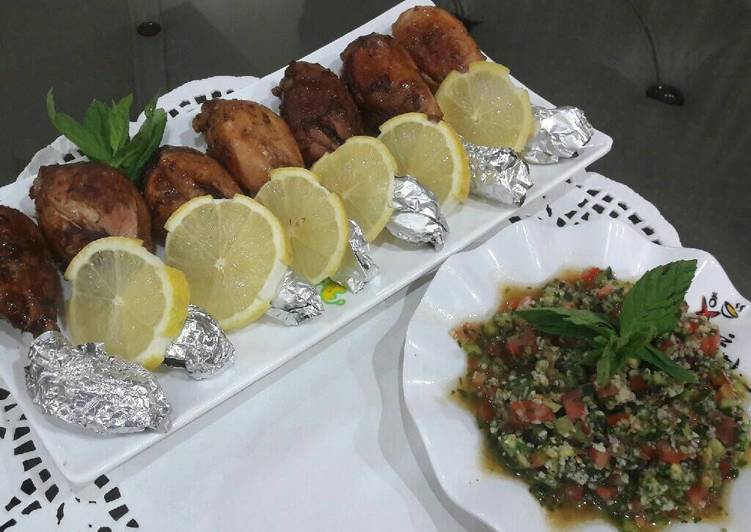 سيقان الدجاج بالليمون