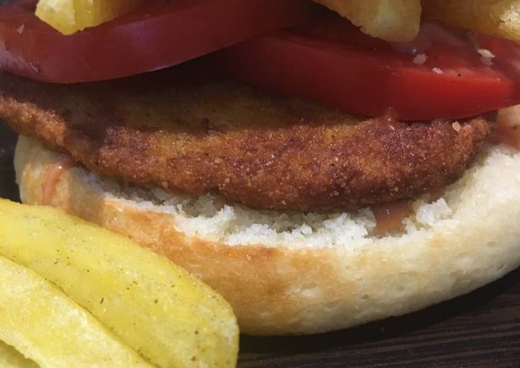 برجر الدجاج لذيييذ ومختلف الطعم 😋