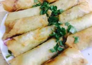 سبرنغ رول محشيه دجاج وخضار