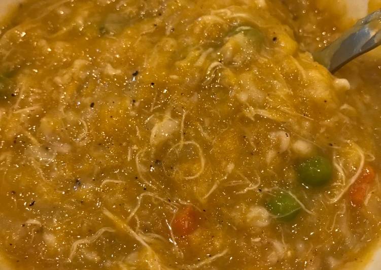 شوربة دجاج بالخضار و الشوفان