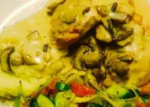 فطر مع الدجاج