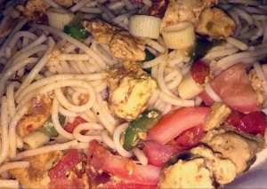 مكرونة الكاري بالدجاج🍝