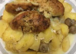 صدور الدجاج بالبطاطا