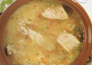 BOUILLON de POULET à la CORIANDRE