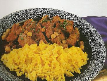 VEAU AUX POIS CHICHES ET AU RAISINS