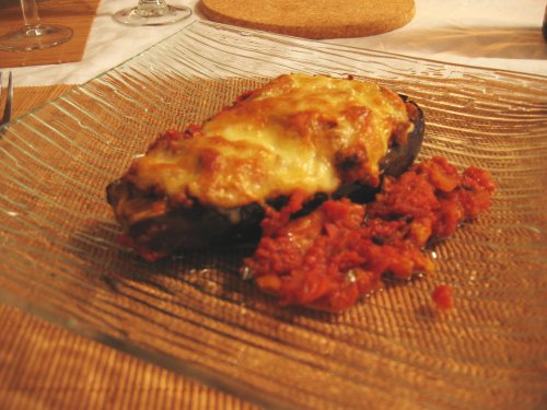 AUBERGINES FARCIES AUX ANCHOIS
