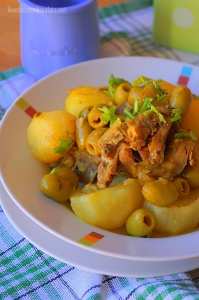 Tajine d’agneau aux navets pommes de terre & olives