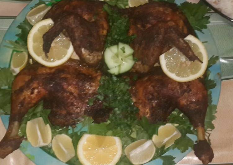 دجاج مشوي بالتتبيله