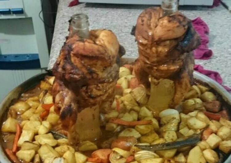 دجاج مشوي.بالزجاجه