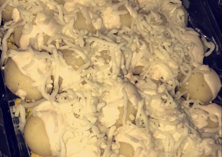 صينية كور البطاطس بالدجاج لذيذة جدا 😋❤️