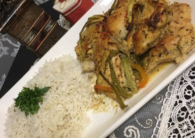 دجاج بعصير الأناناس والزبادي 👌