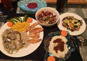 ستيك دجاج بصوص المشروم