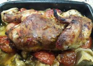 دجاج محشية مع الخضار