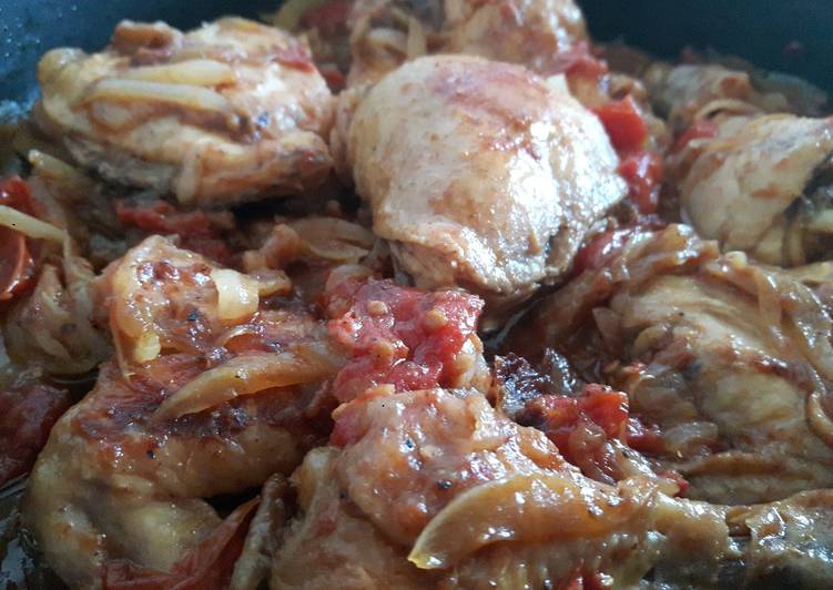 تبسي دجاج لذيذ وسريع بدون فرن