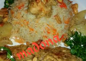 ارز بالزعفران.. بشيش الدجاج