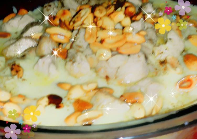 البرغل باللبن الزبادي مع شرحات الدجاج