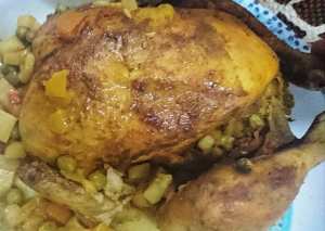 دجاج محشي بالخضار