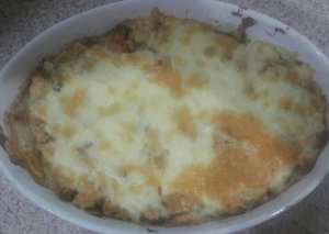 بطاطس بالدجاج والجبن