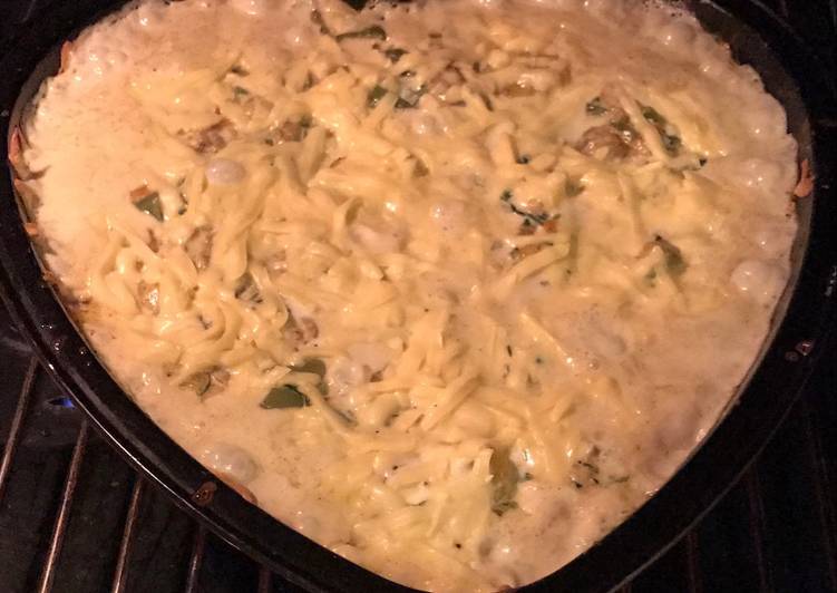 صينية دجاج بالبطاطس والكريمه