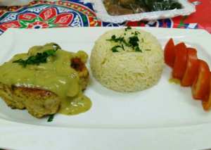 دجاج بانيه بصوص الفطر