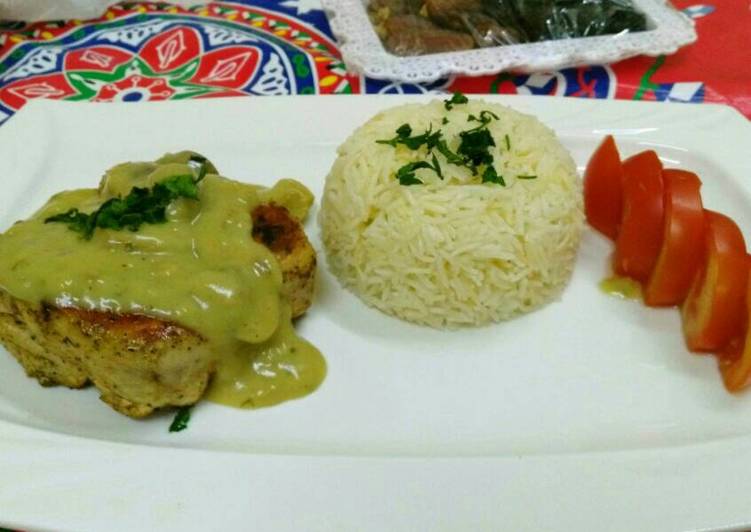 دجاج بانيه بصوص الفطر