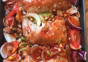 صينيه الدجاج المحمر