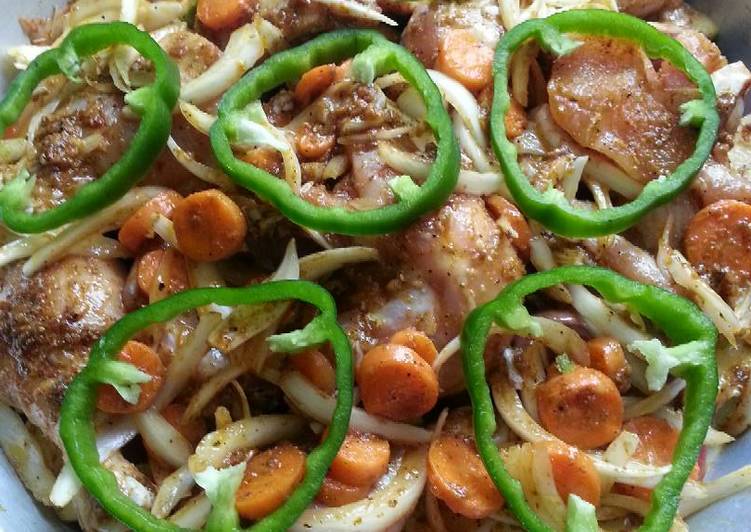 صينية الدجاج مع الخضار