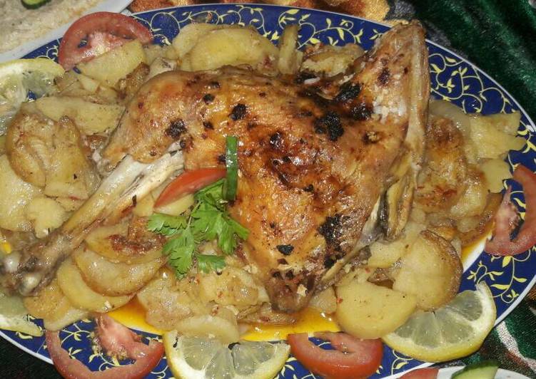 فروج مع بطاطا 🍗🍟