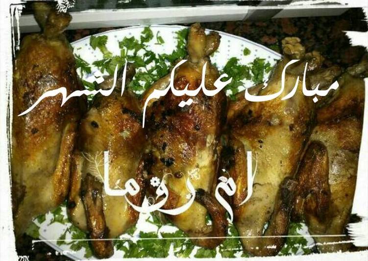 فروج محشي فريك ومحمر 😊😊