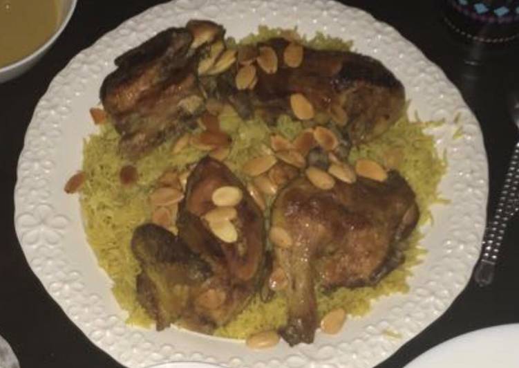 مندي بالفرن مع الدجاج