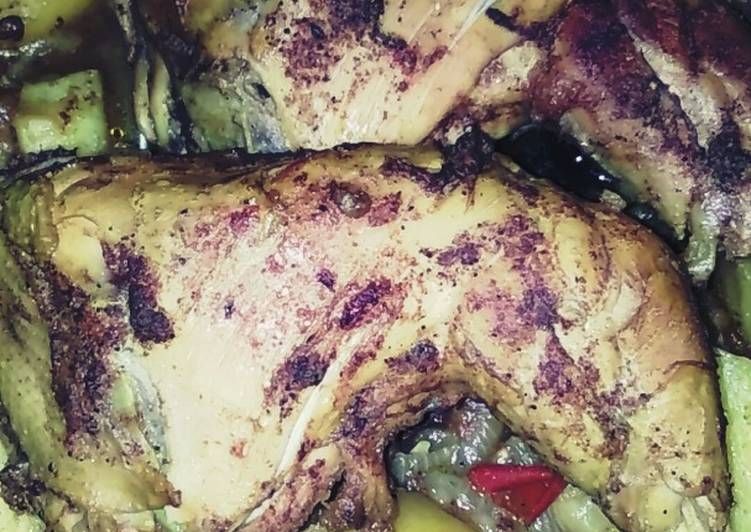 صينية فراخ وبطاطس بالتوابل