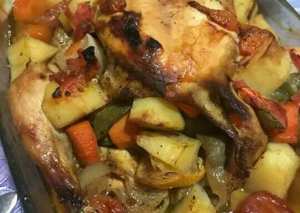 دجاج بالفرن (فكرة الفطور)