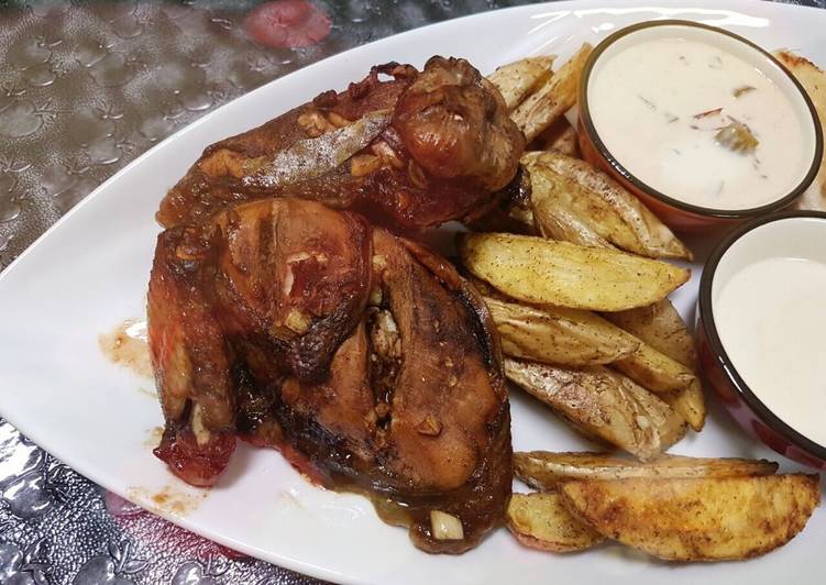 دجاج بالثوم والليمون