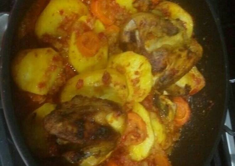 صينية بطاطس بالدجاج