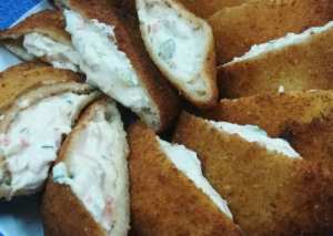 حلقات التوست بالدجاج