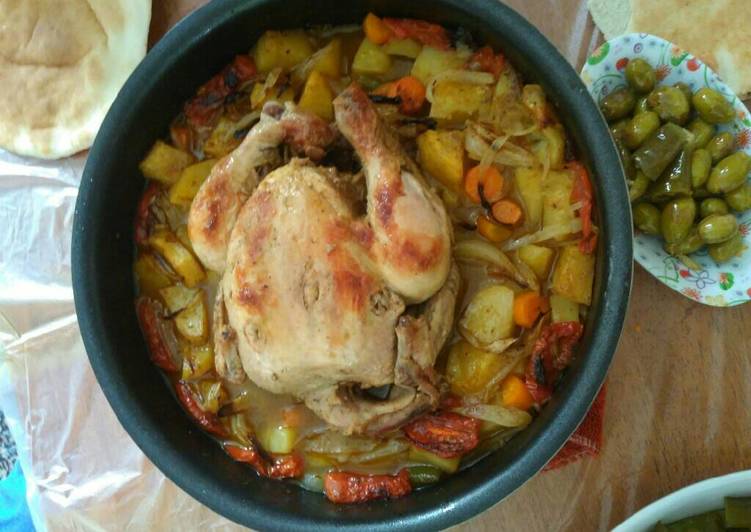 صينية بطاطا بالدجاج