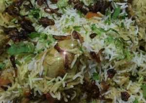 برياني  دجاج على الطريقة الهنديه