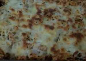 معكرونه الخضار والدجاج بالبشاميل والجبن