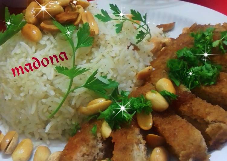 قالب كفته الدجاج مع  الارز