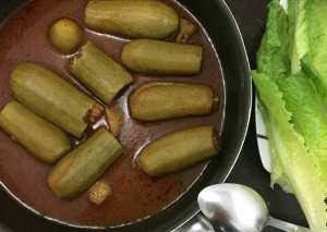 كوسا محشيه بقطع الدجاج والرز