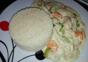 دجاج بالكريمة والفطر