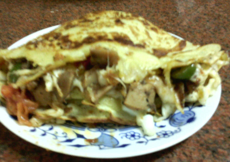 كريب بحشوة الفراخ و الخضار