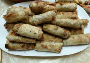 لفائف مسخن الدجاج بخبز الصاج