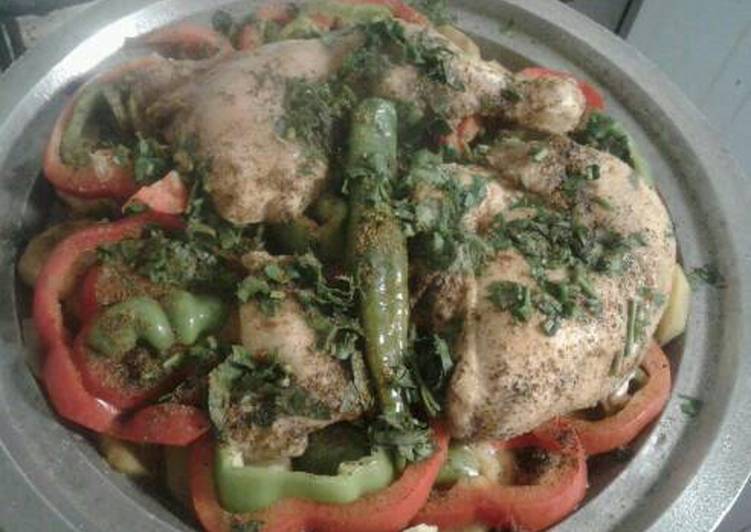 طاجن دجاج مع بطاطس