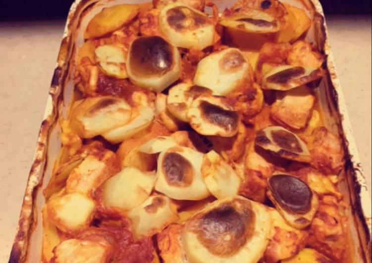 صينية البطاطس والدجاج