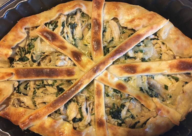 فطيرة دجاج بالسبانخ