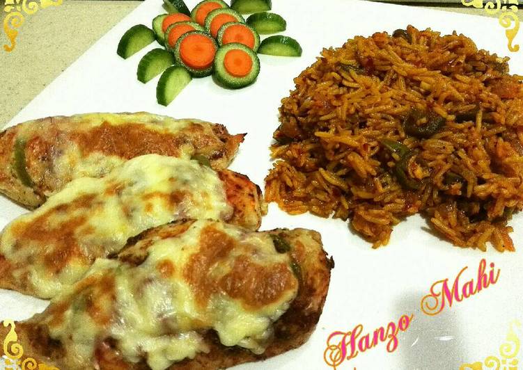 رز مكسيكي مقدمه مع صدور فراخ بالجبنه