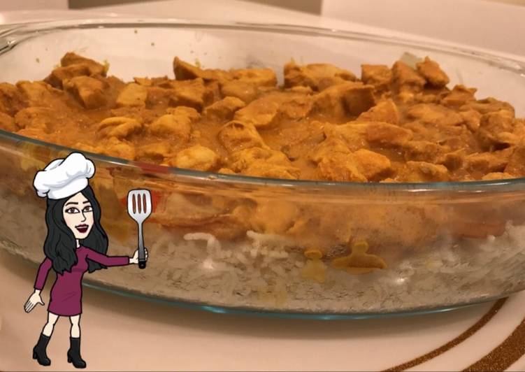 صينيه الارز بالبطاط والدجاج