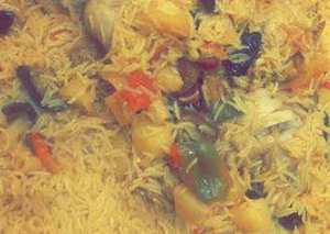 كبسة دجاج مع الخضار