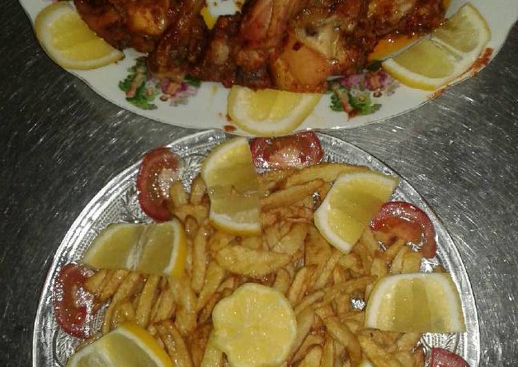 فروج بالبطاطا